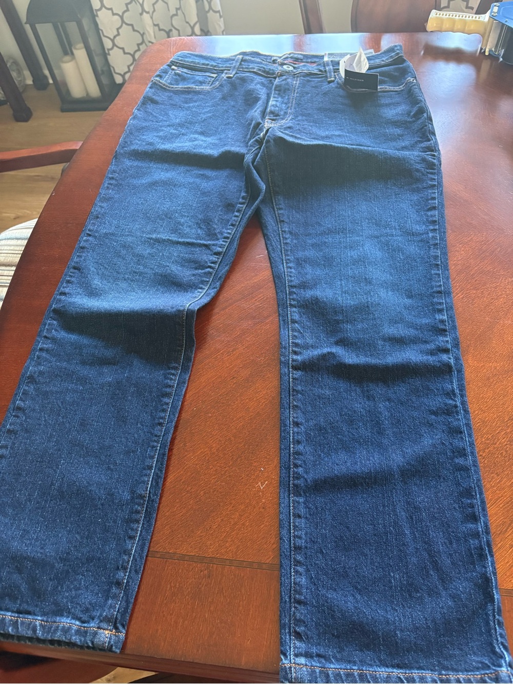 Tommy Hilfiger Men's Dark Blue Straight Jeans